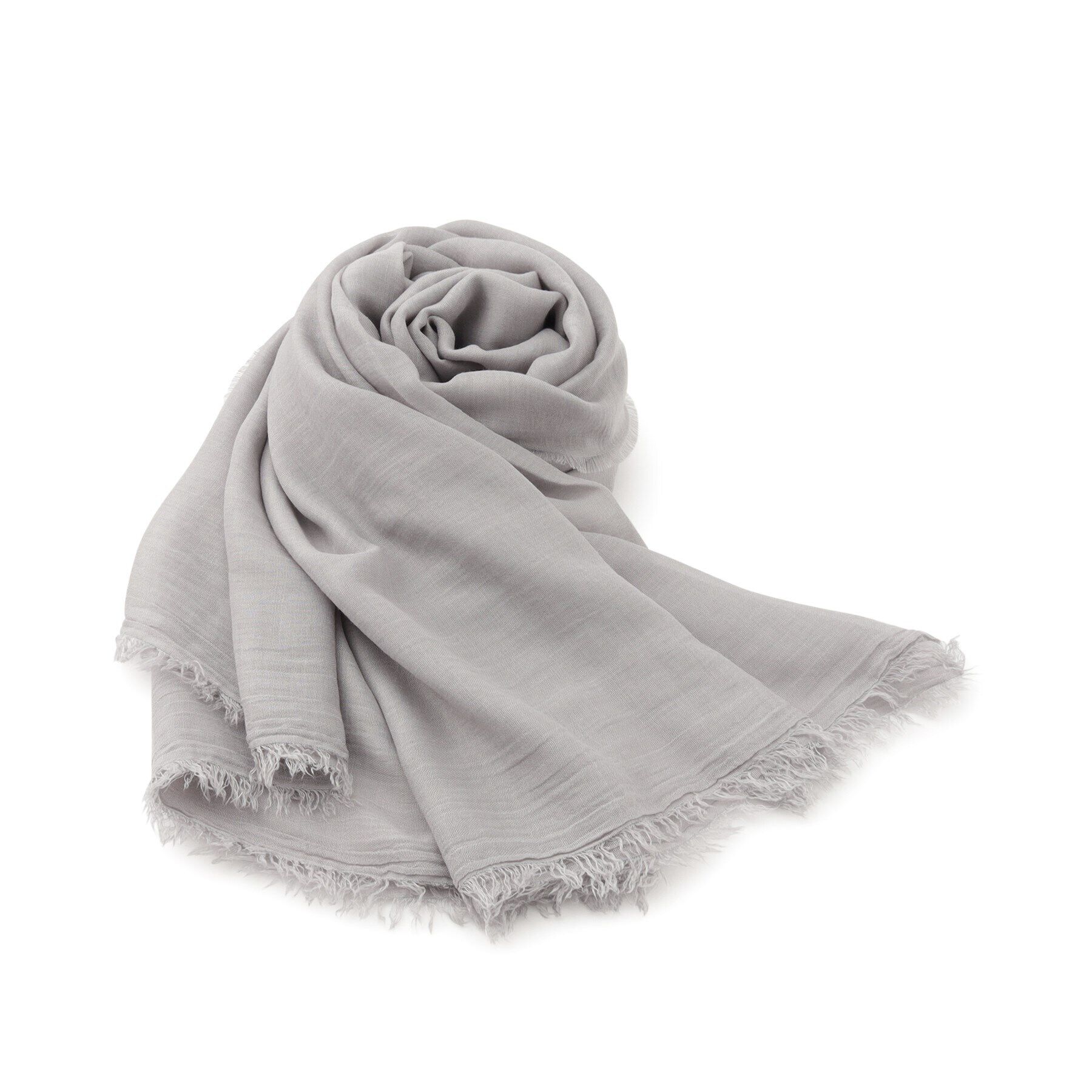 ITS&rsquo;DEMO「【手洗い可】大判無地ストール」|ストール|ライトグレー(011