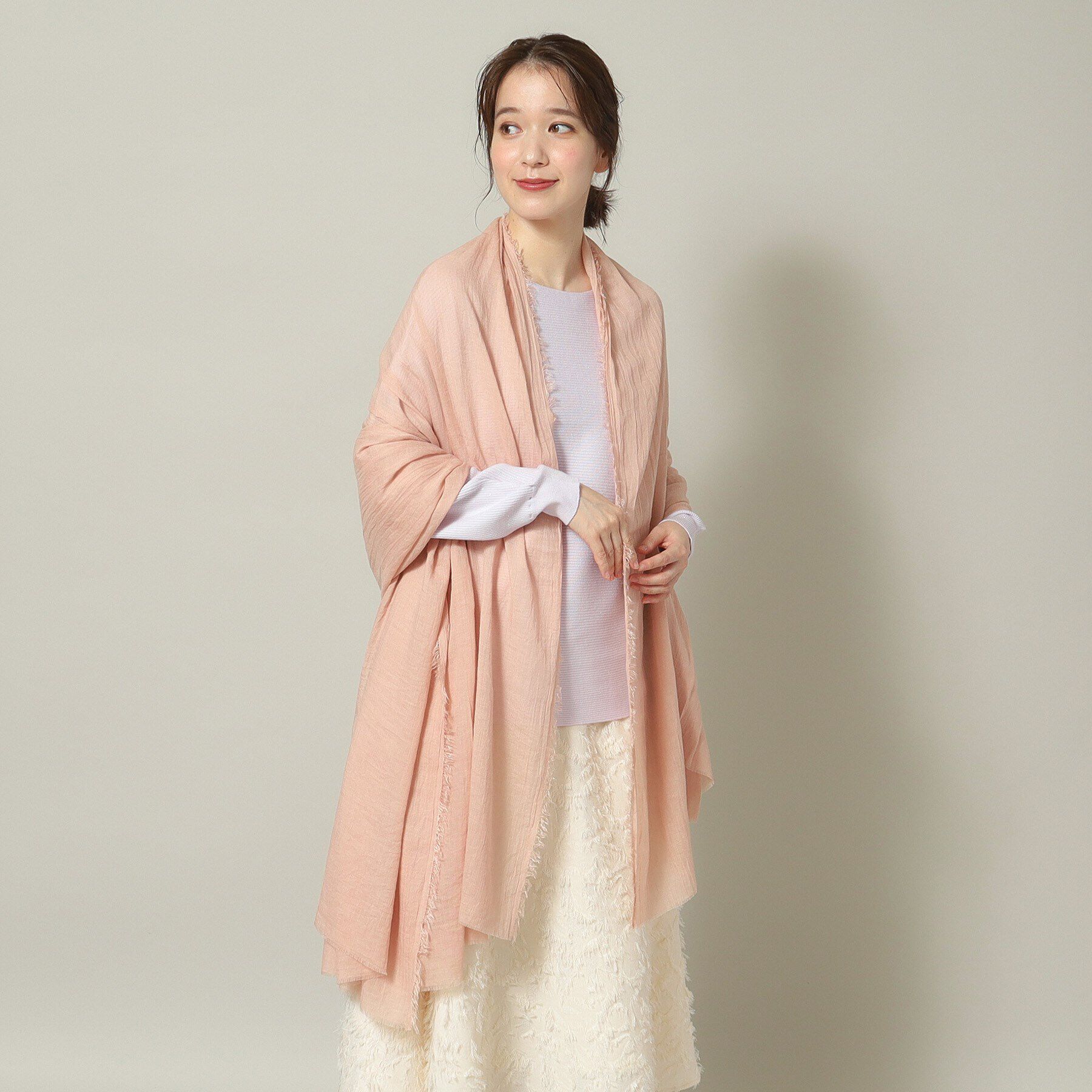 ITS&rsquo;DEMO「【手洗い可】大判無地ストール」|ストール|