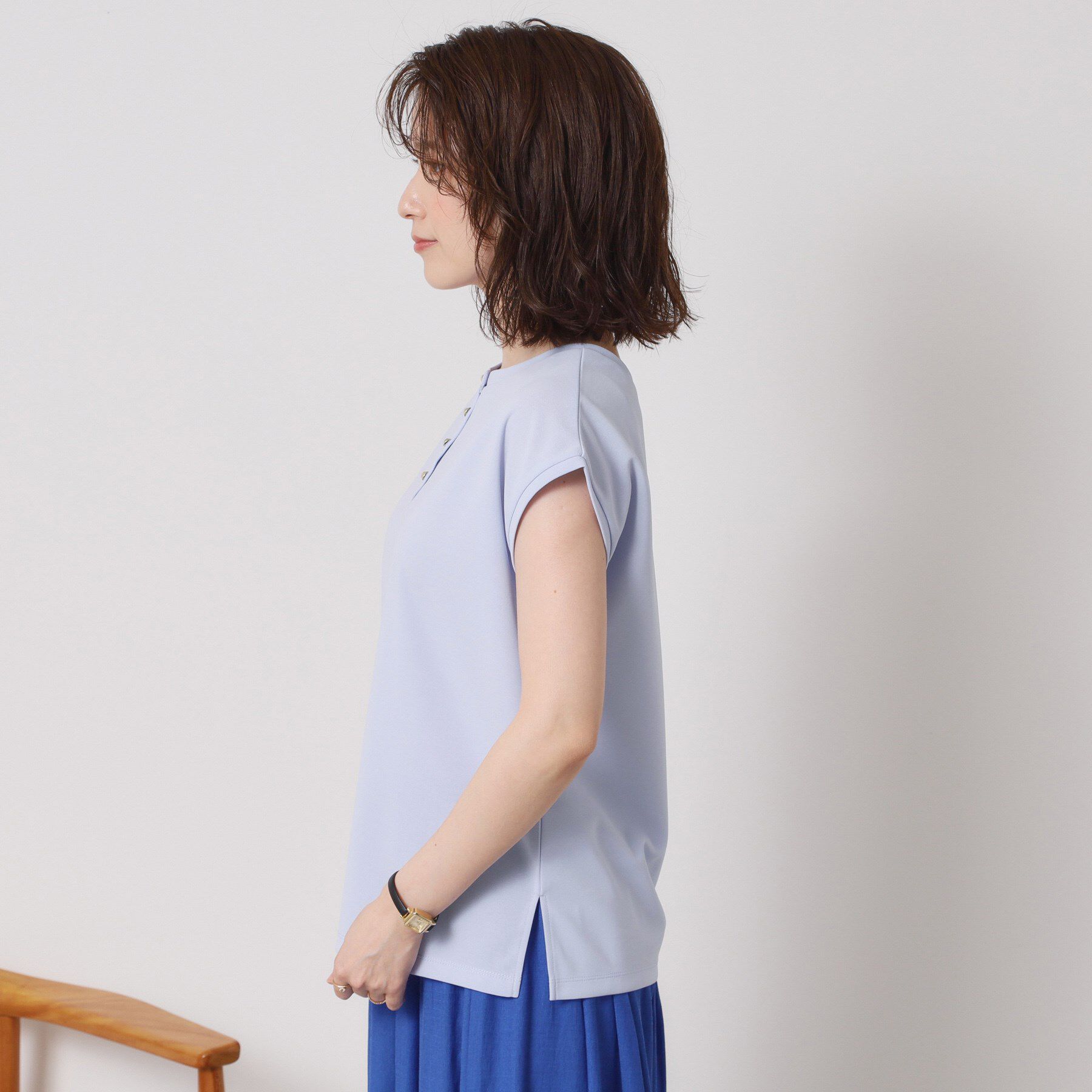 ITS&rsquo;DEMO「【接触冷感／洗濯機OK】カットジョーゼット2wayトップス」|シャツ・ブラウス|