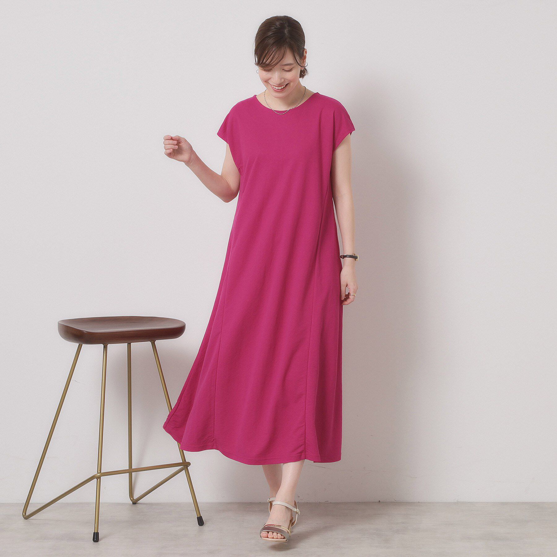 ITS&rsquo;DEMO「【接触冷感／洗濯機OK】カノコカットフレアワンピース」|ワンピース|