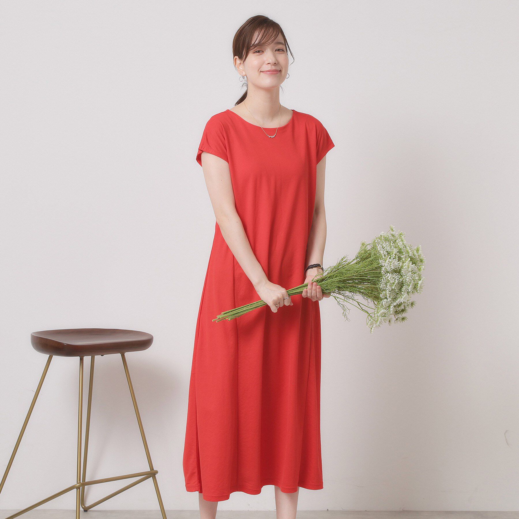 ITS&rsquo;DEMO「【接触冷感／洗濯機OK】カノコカットフレアワンピース」|ワンピース|