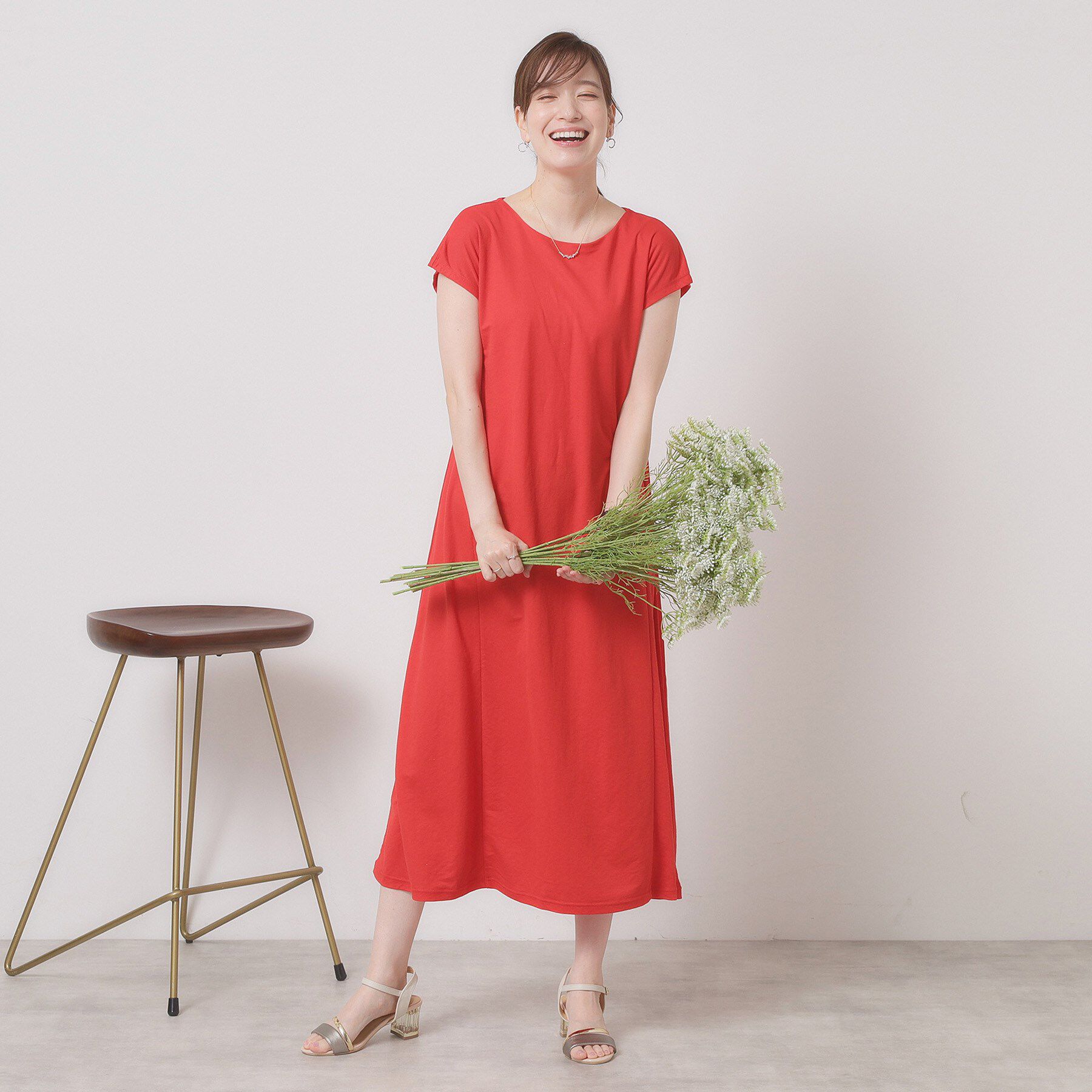 ITS&rsquo;DEMO「【接触冷感／洗濯機OK】カノコカットフレアワンピース」|ワンピース|