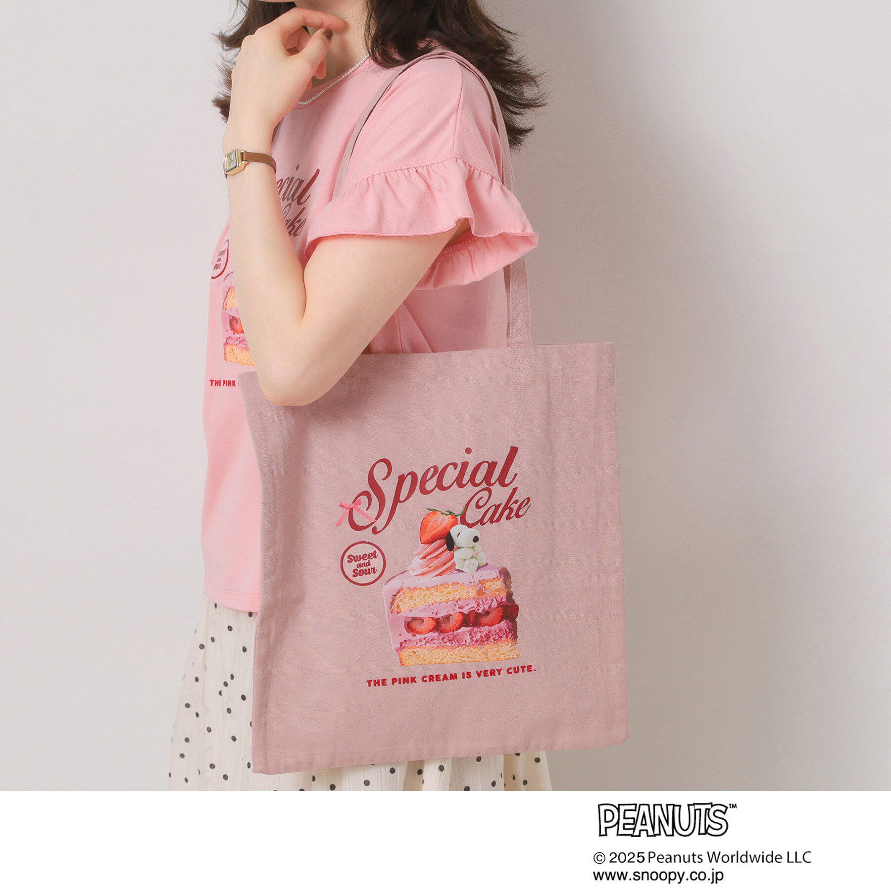 ITS&rsquo;DEMO「PEANUTS別注トートバッグ」|トートバッグ|ピンク(071)