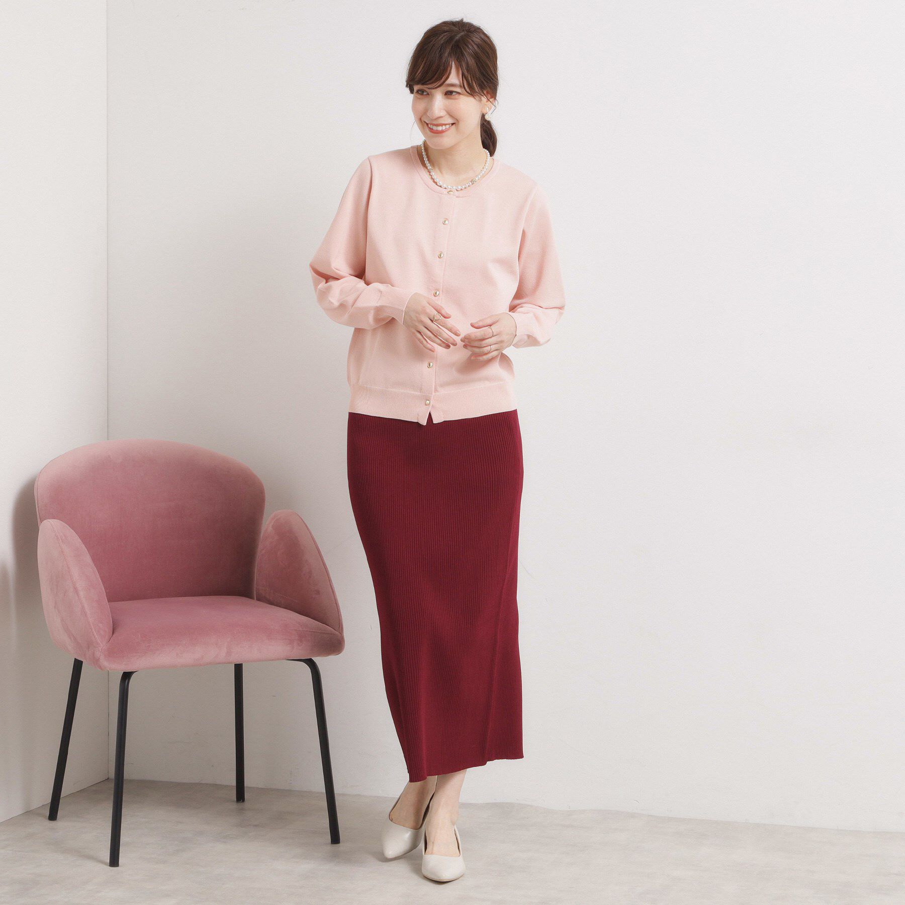 ITS&rsquo;DEMO「【縮みに強い／洗濯機OK】クルーニットカーディガン」|カーディガン|