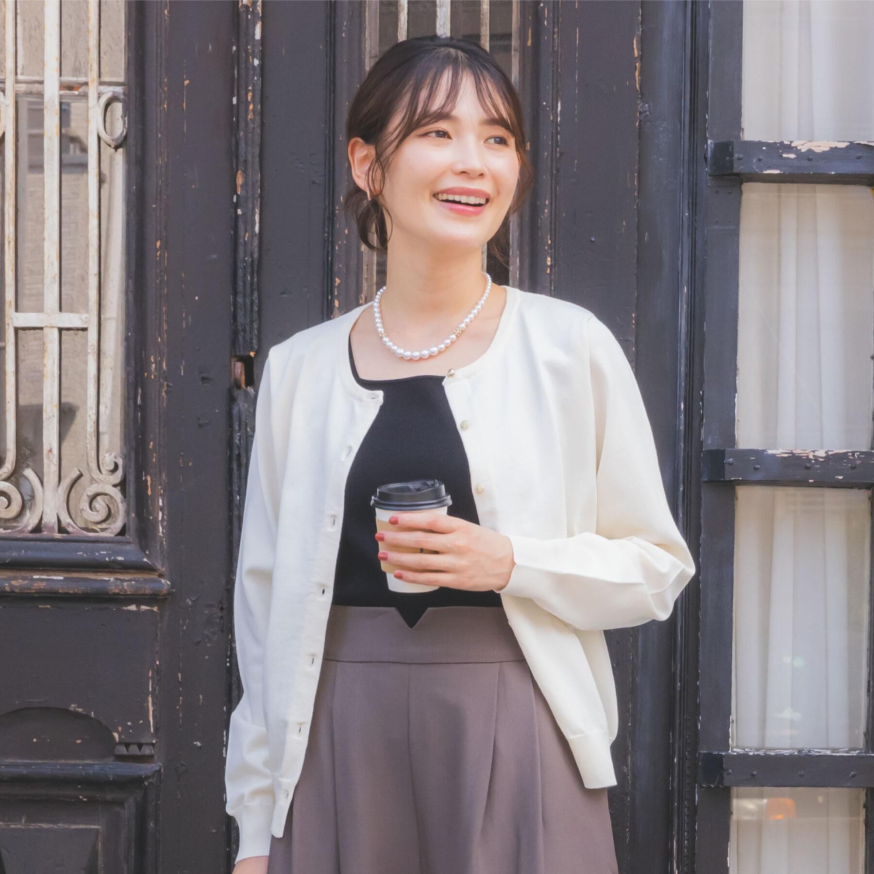 ITS&rsquo;DEMO「【縮みに強い／洗濯機OK】クルーニットカーディガン」|カーディガン|