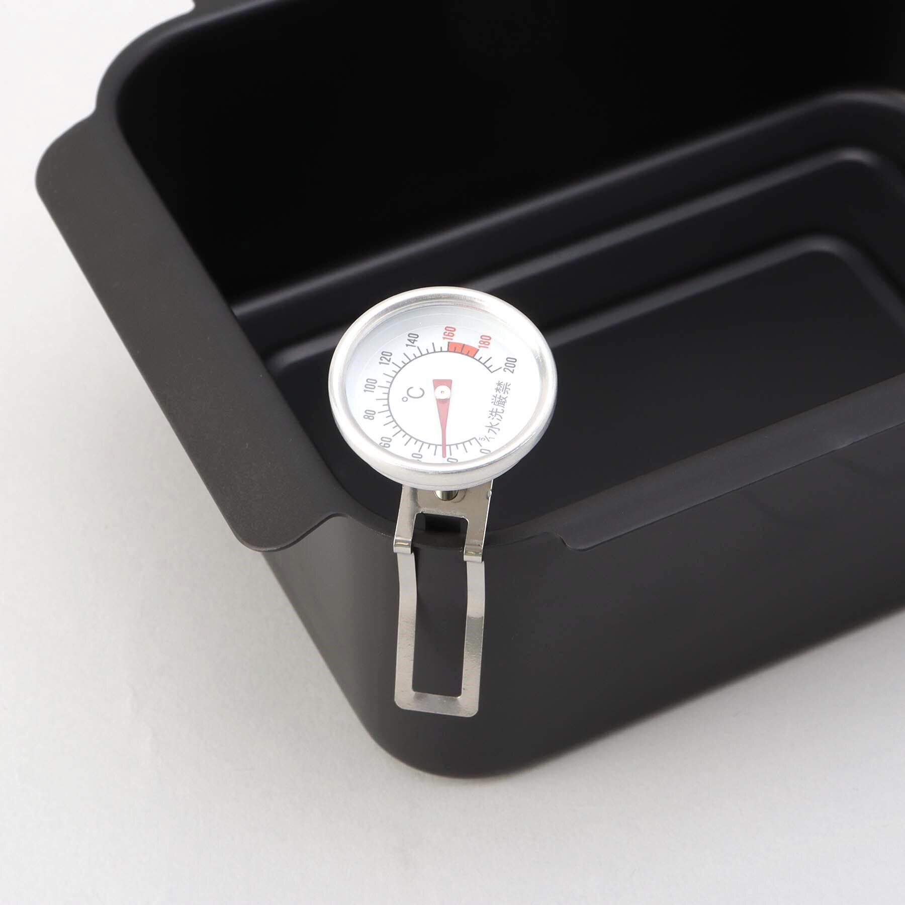 212 KITCHEN STORE「ポコフリット IH対応角型揚げ鍋ワイド(温度計・アミ付)」|食器・キッチングッズ|