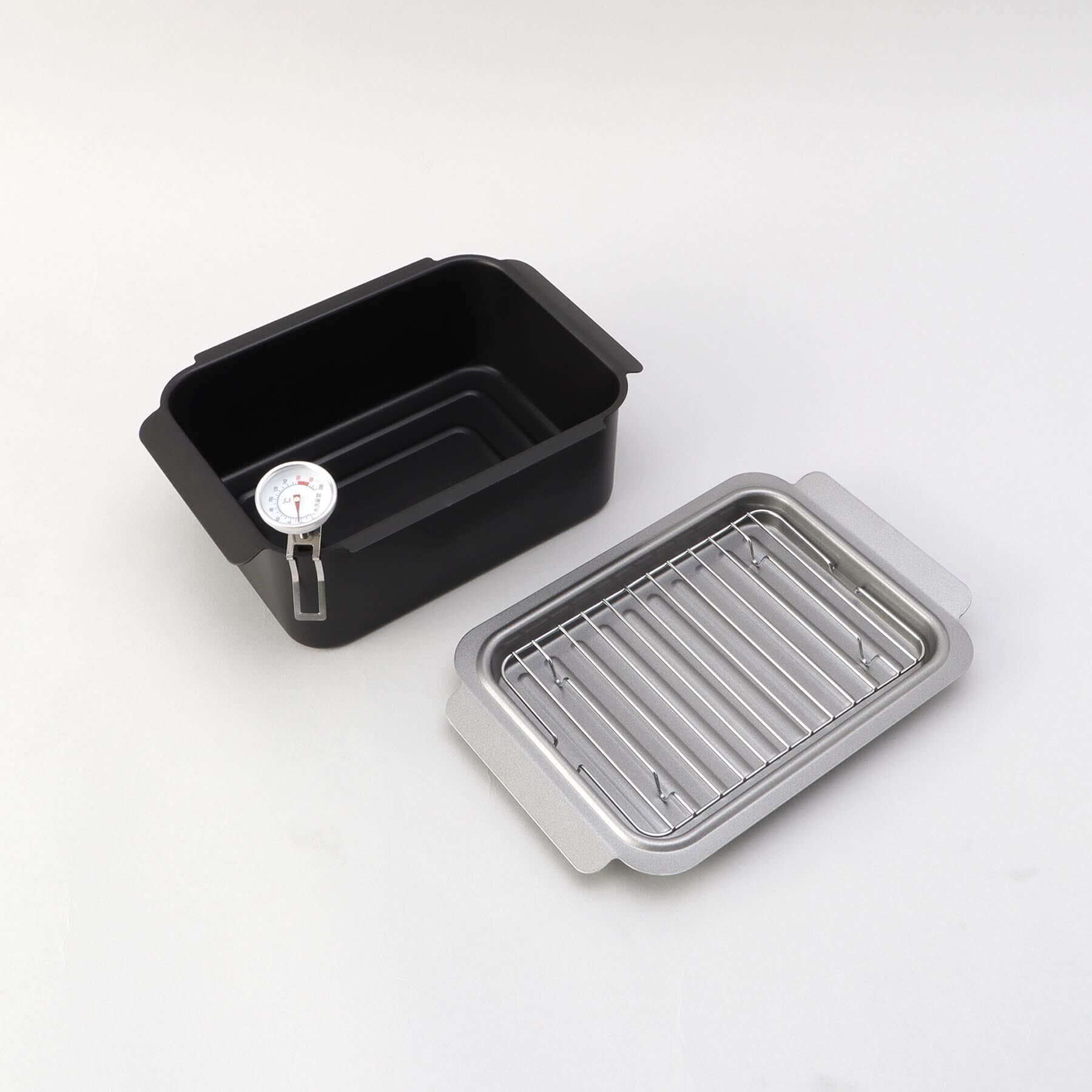 212 KITCHEN STORE「ポコフリット IH対応角型揚げ鍋ワイド(温度計・アミ付)」|食器・キッチングッズ|