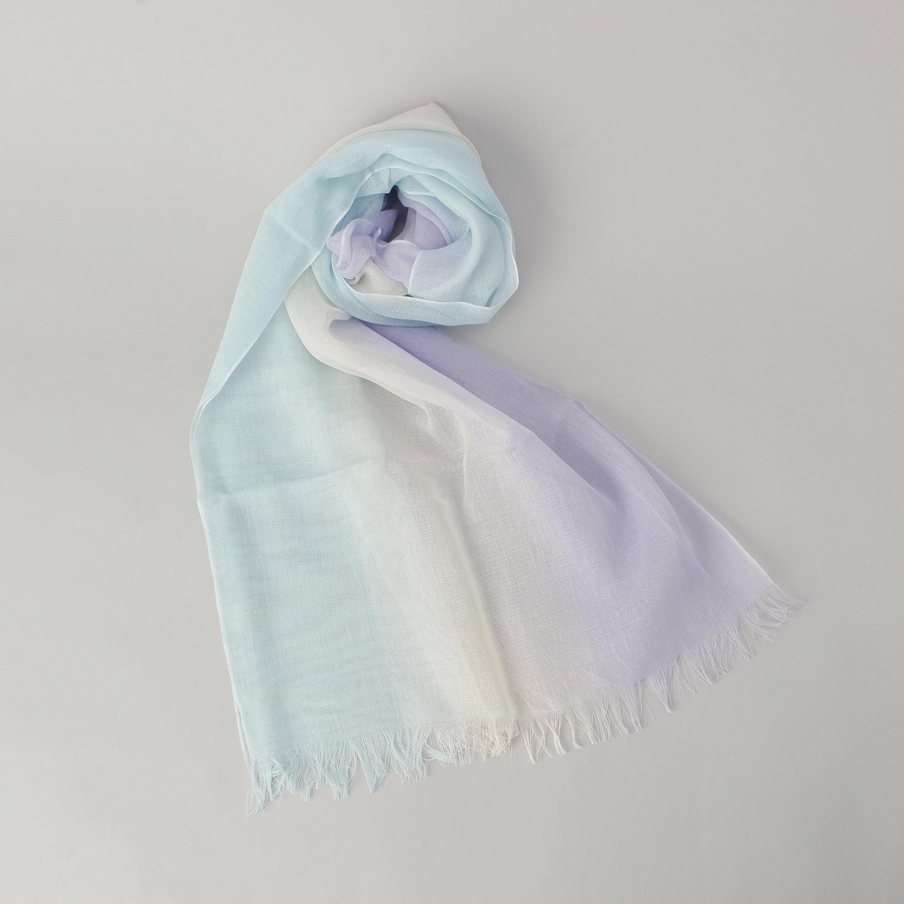 212 KITCHEN STORE「軽くて柔らかいシルク混ストールバネル 藤&times;薄青緑 ＜絹屋＞」|ストール|