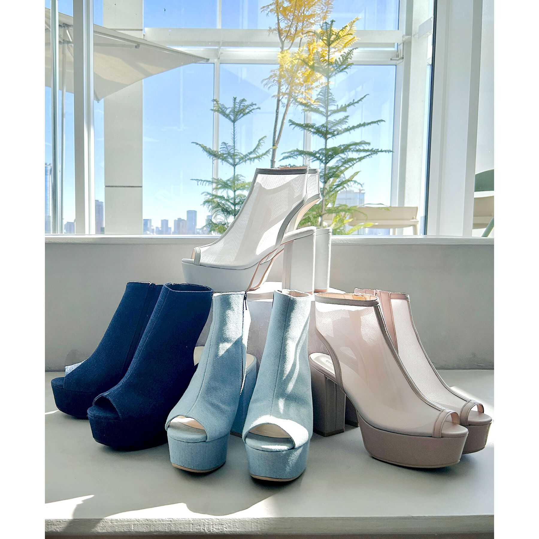 ESPERANZA「厚底ラク盛りブーツヒールサンダル」|ショートブーツ|