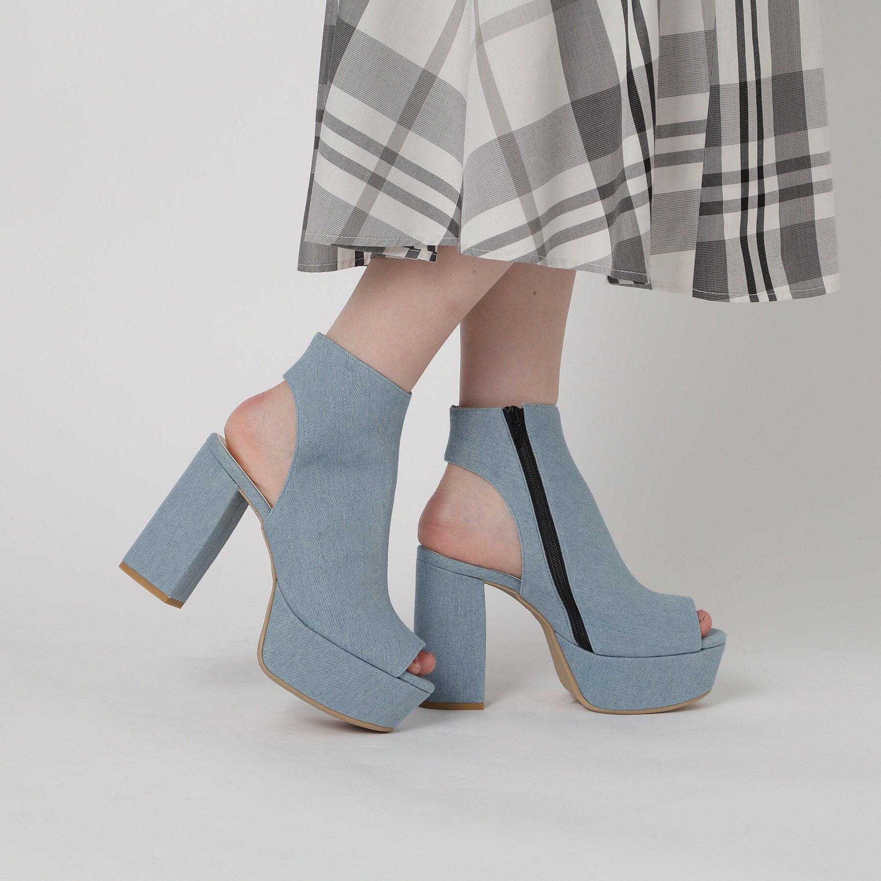 ESPERANZA「厚底ラク盛りブーツヒールサンダル」|ショートブーツ|