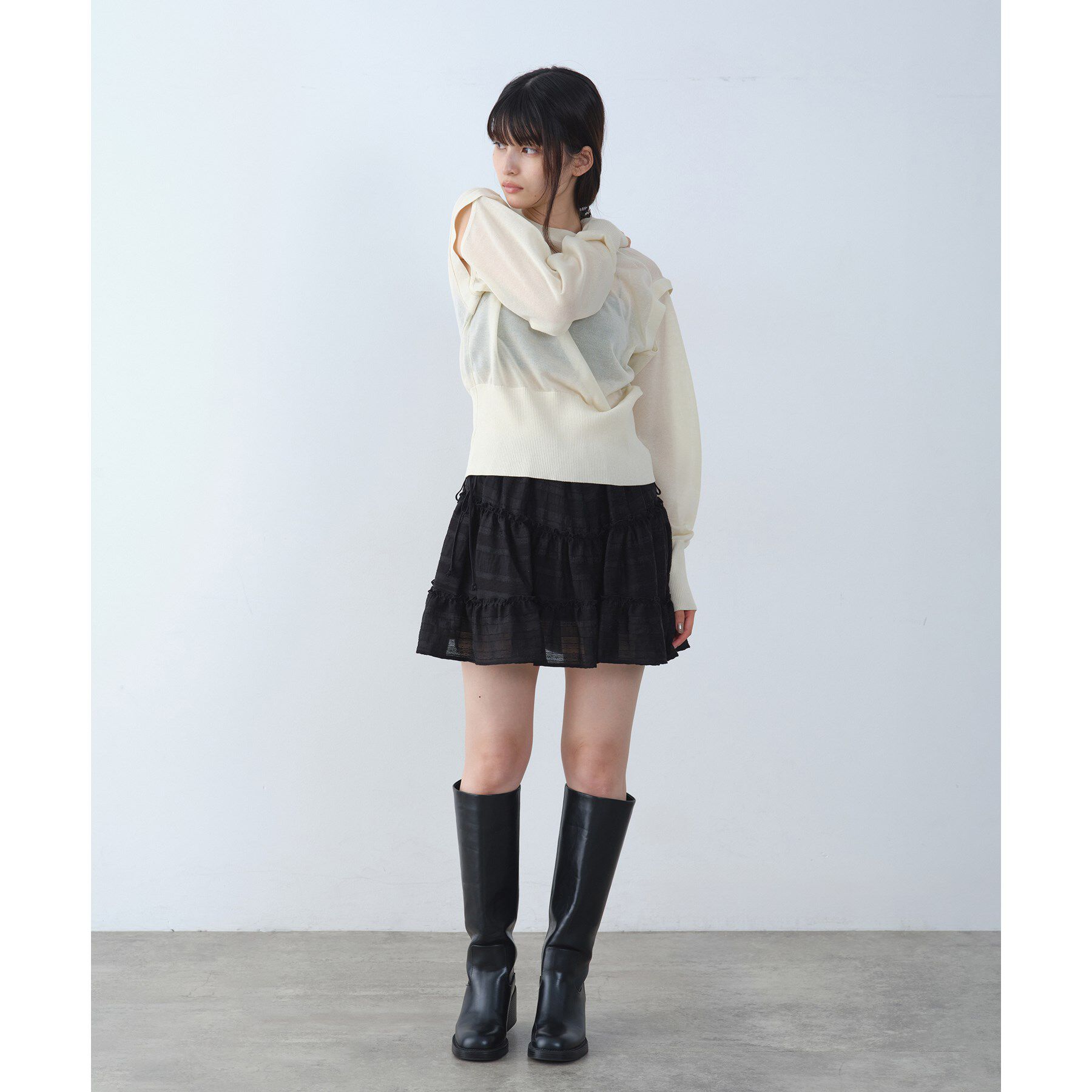 CODE A「dream ruffle lace mini skirt」|スカート|