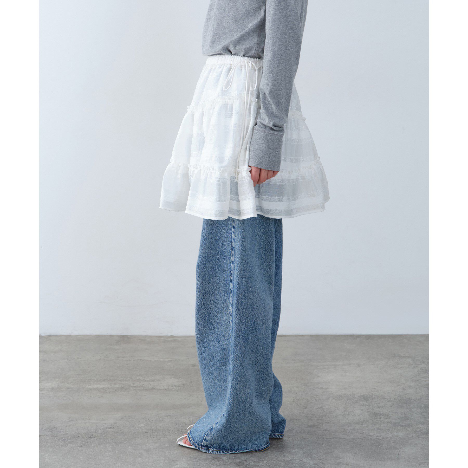 CODE A「dream ruffle lace mini skirt」|スカート|