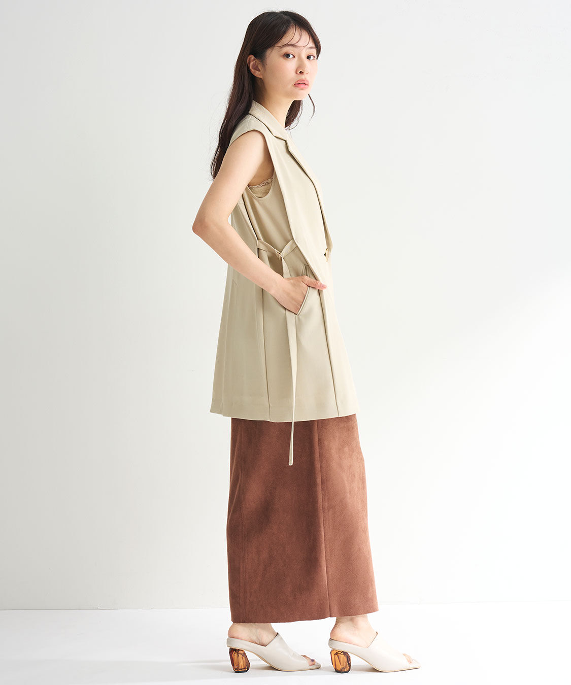 COCO DEAL「スエードタイトスカート」|スカート|