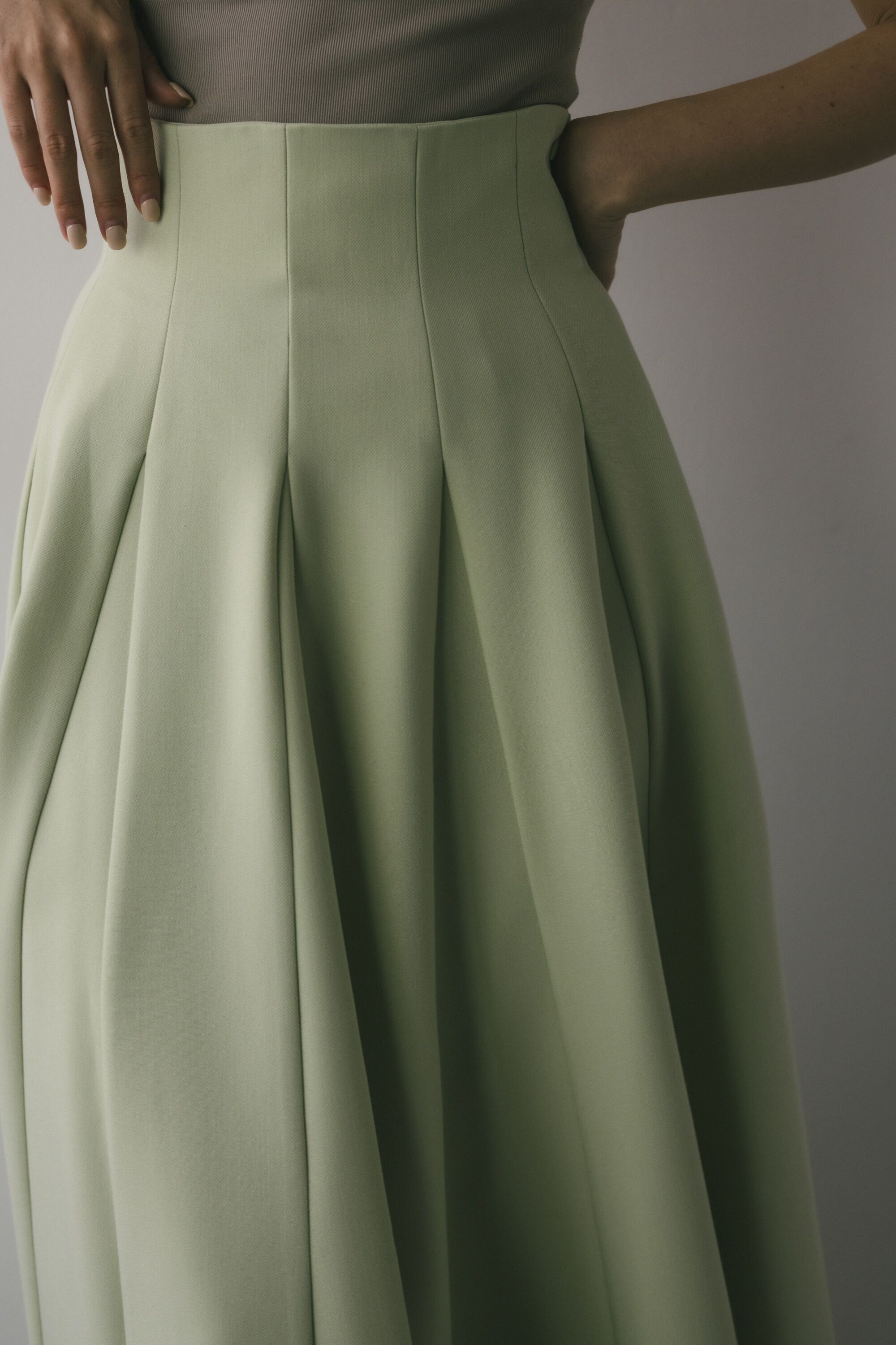 STYLEMIXER「ハイウエストパネルフレアスカート」|スカート|