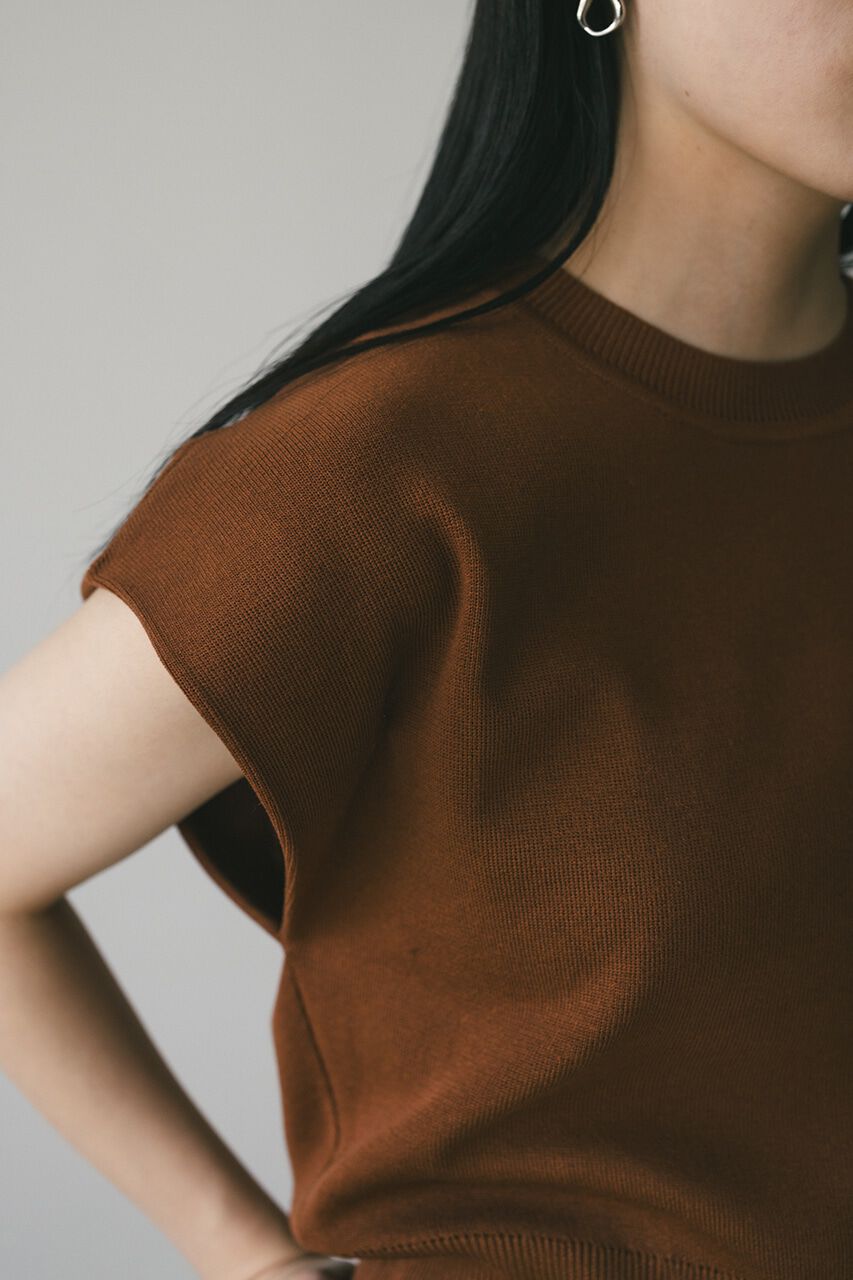 STYLEMIXER「ショルダータックショートニット」|タンクトップ|