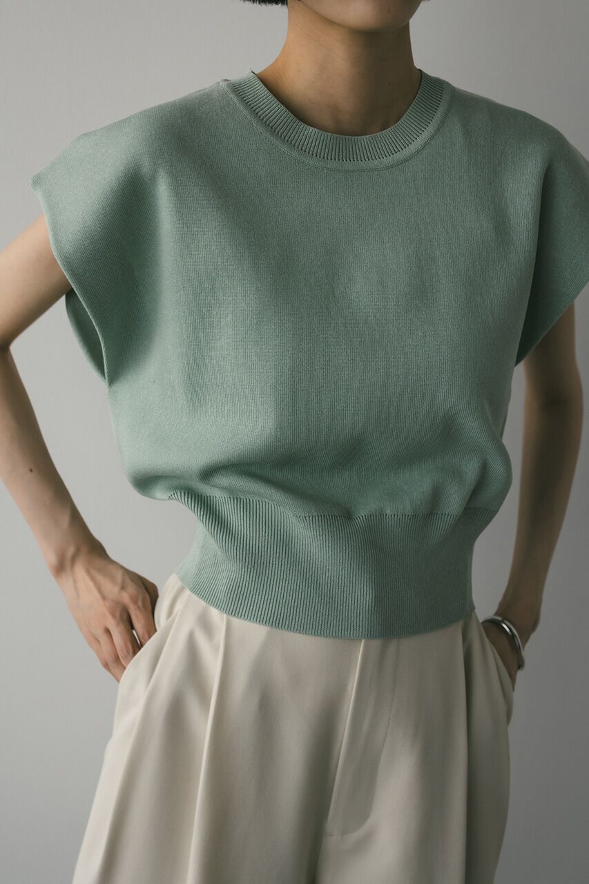 STYLEMIXER「ショルダータックショートニット」|タンクトップ|