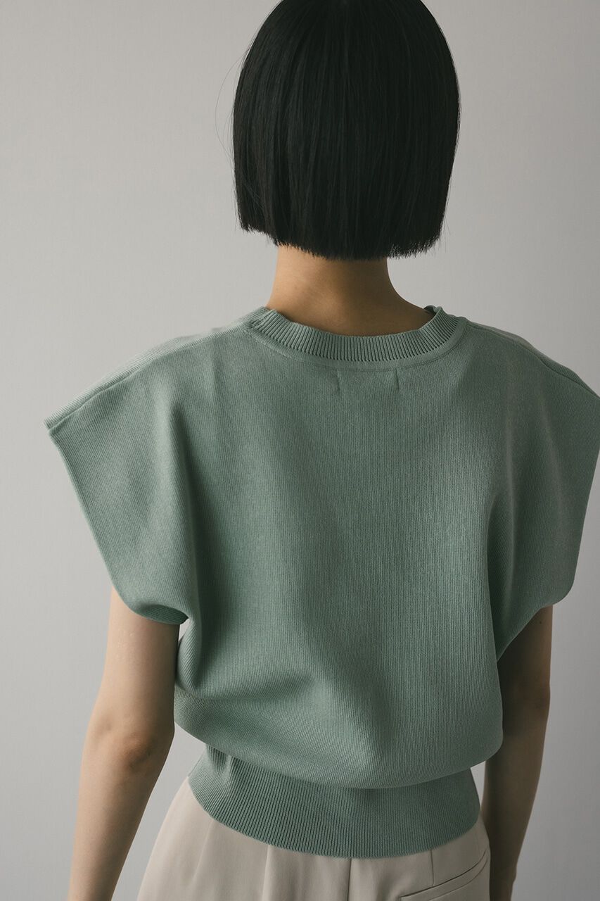 STYLEMIXER「ショルダータックショートニット」|タンクトップ|