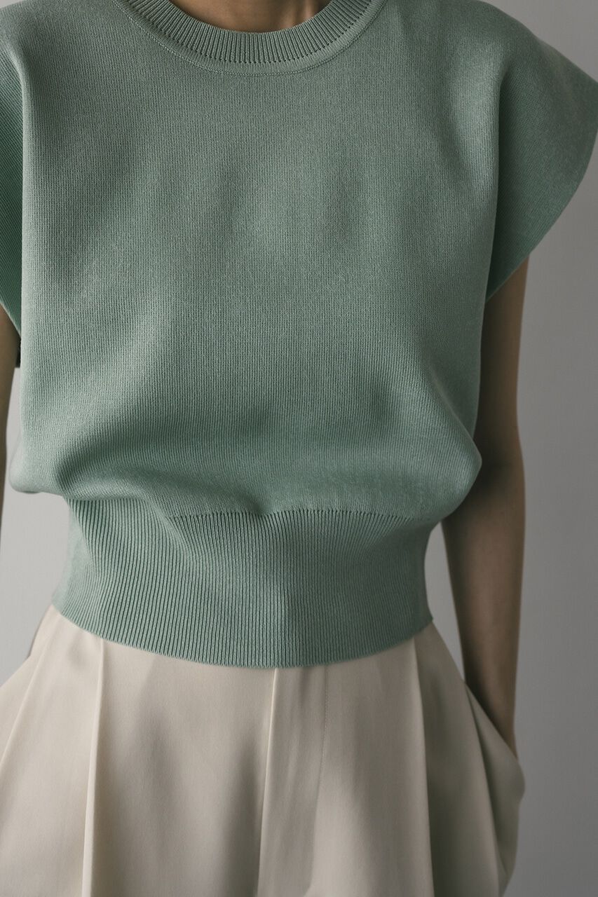 STYLEMIXER「ショルダータックショートニット」|タンクトップ|