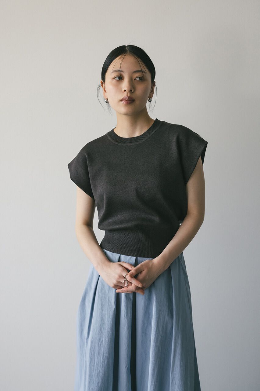 STYLEMIXER「ショルダータックショートニット」|タンクトップ|