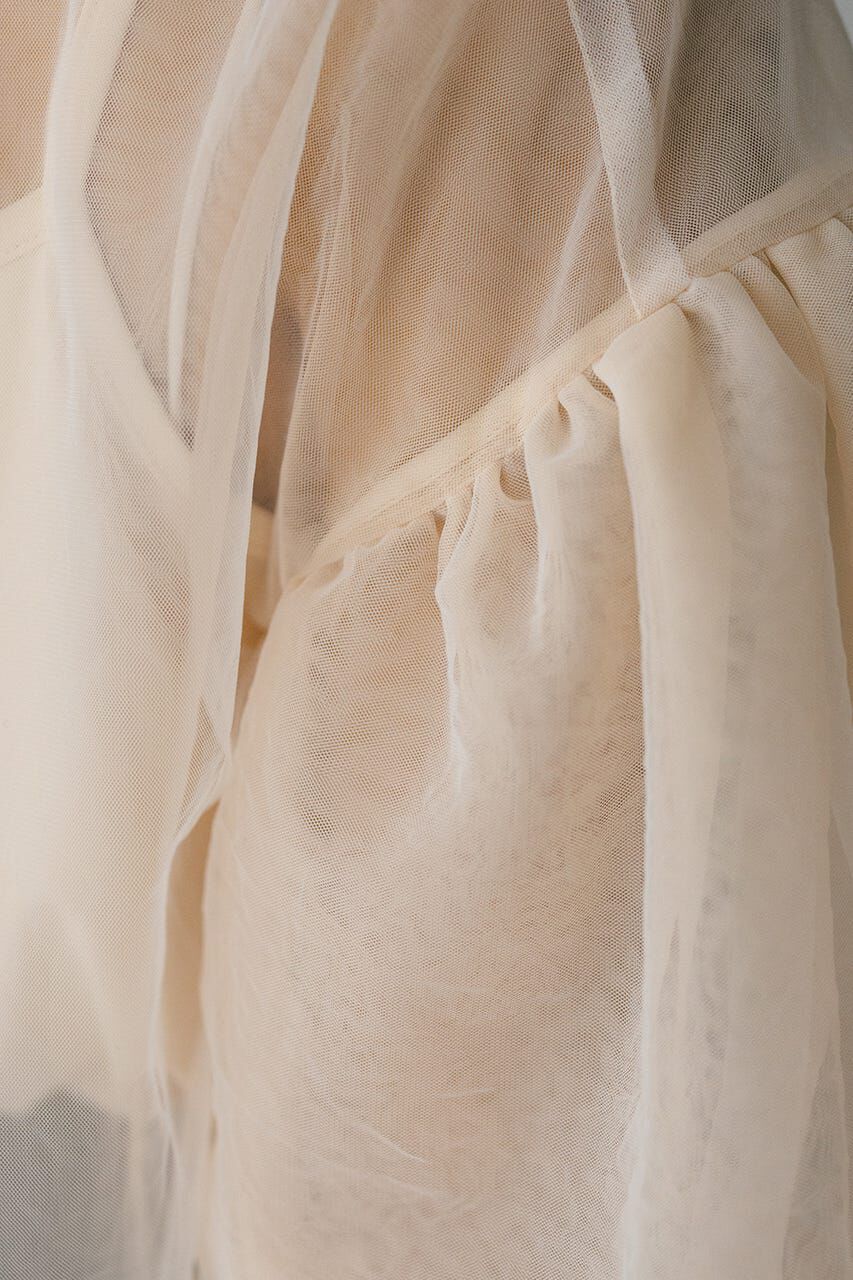 STYLEMIXER「ギャザースリーブチュールトップ」|シャツ・ブラウス|