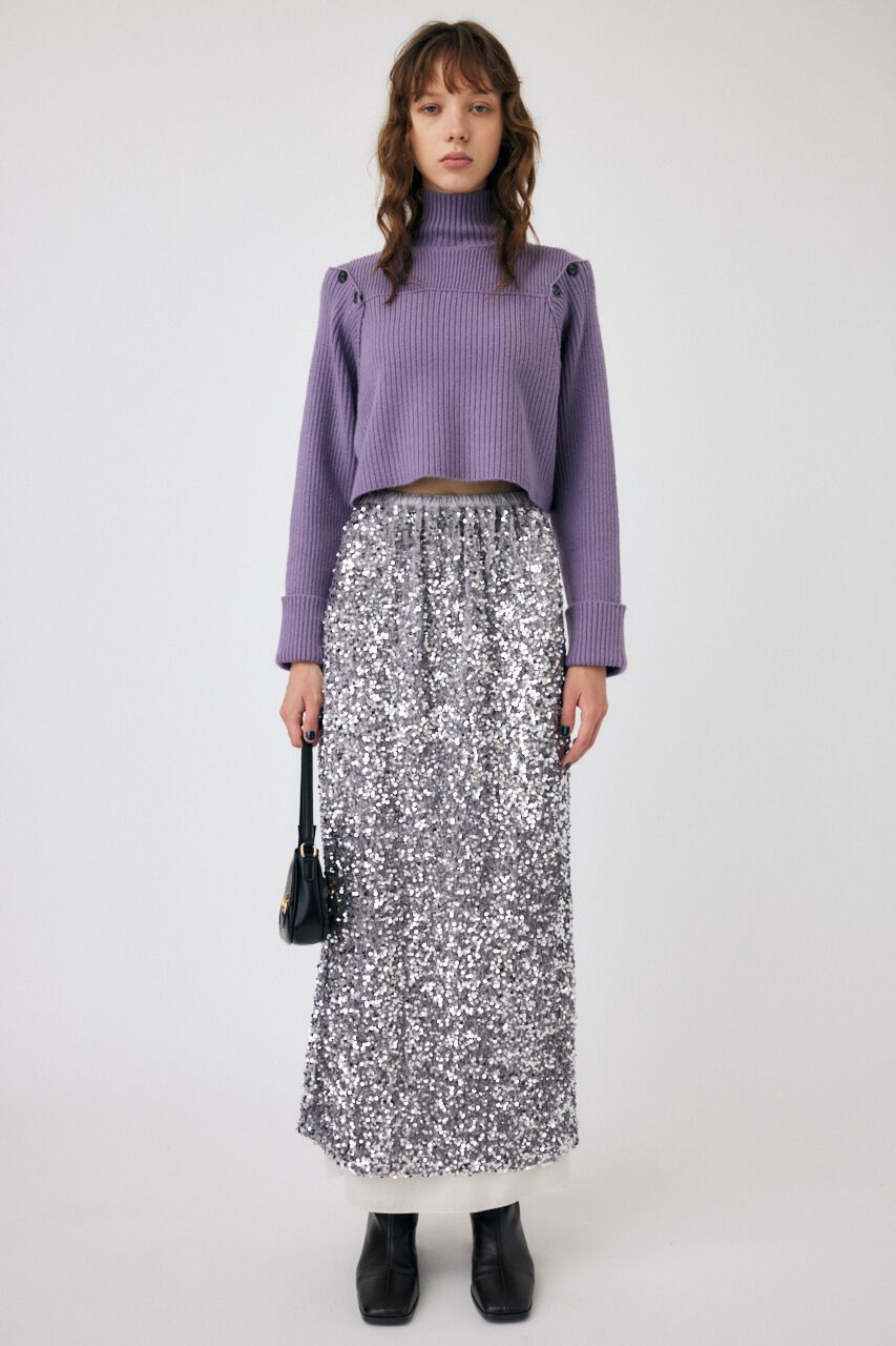 MOUSSY「LAYERED LIKE オープンショルダーニット」|ニット・セーター|PUR