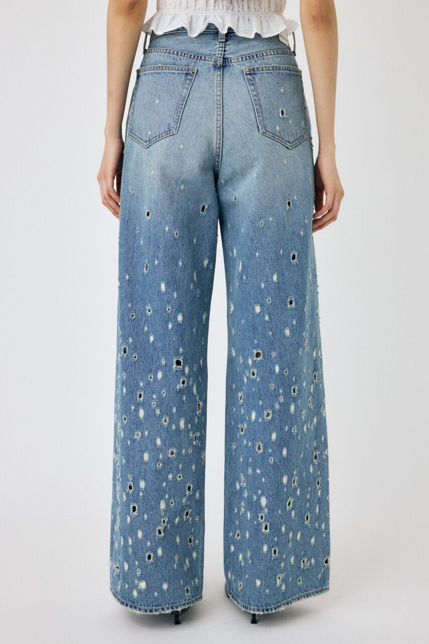 MOUSSY「DESTROYED MIDRISE BAGGY」|デニム|