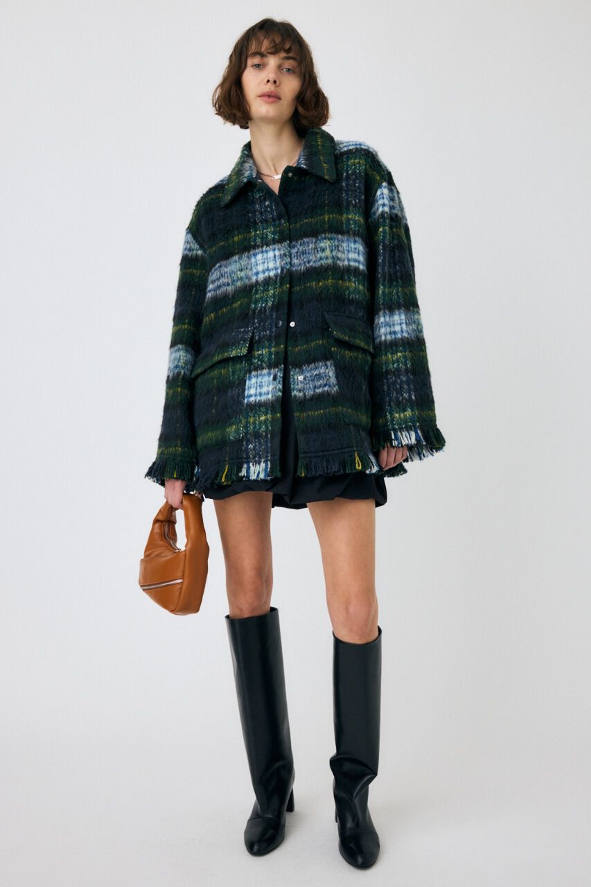 MOUSSY「MIX シャツジャケット」|その他|柄NVY5