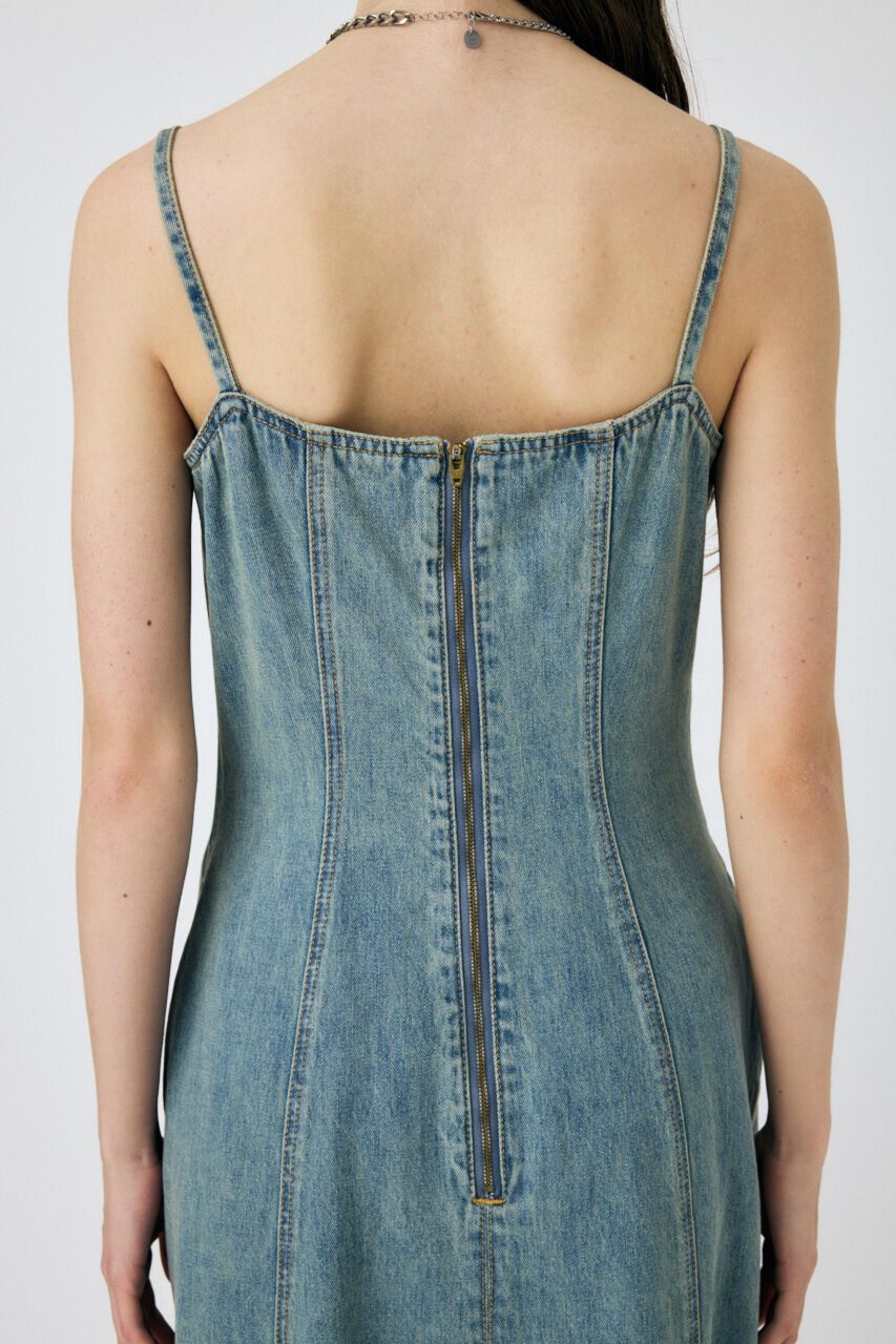 MOUSSY「DENIM A LINE キャミドレス」|ワンピース|