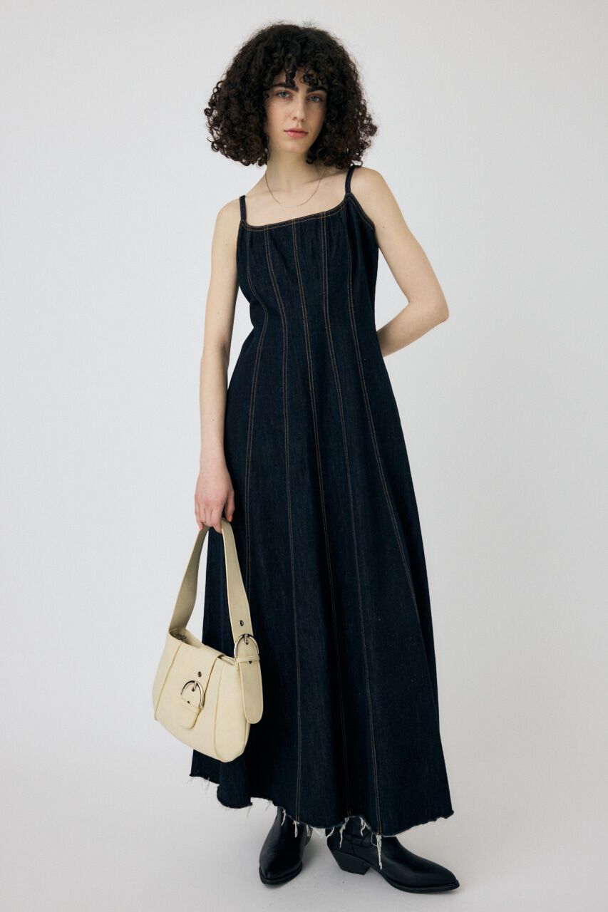 MOUSSY「DENIM A LINE キャミドレス」|ワンピース|