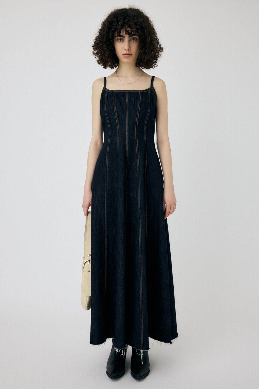 MOUSSY「DENIM A LINE キャミドレス」|ワンピース|