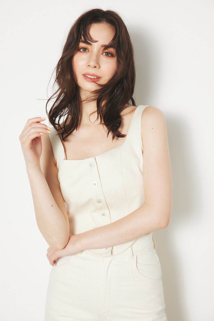 rienda「ラウンドヘムビスチェTOP」|その他|