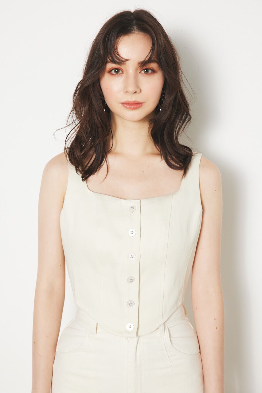 rienda「ラウンドヘムビスチェTOP」|その他|