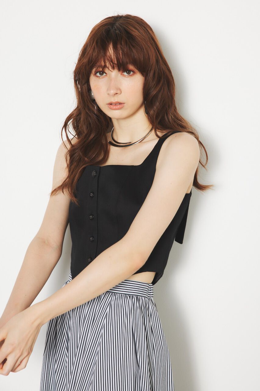 rienda「ラウンドヘムビスチェTOP」|その他|