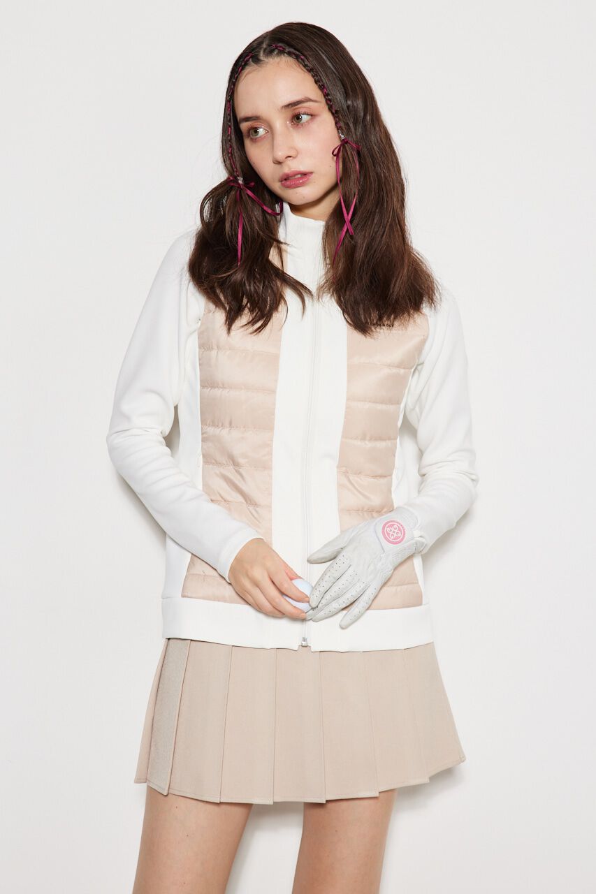 rienda「バイカラーパテッドベスト」|ダウンベスト・ベスト|BEG