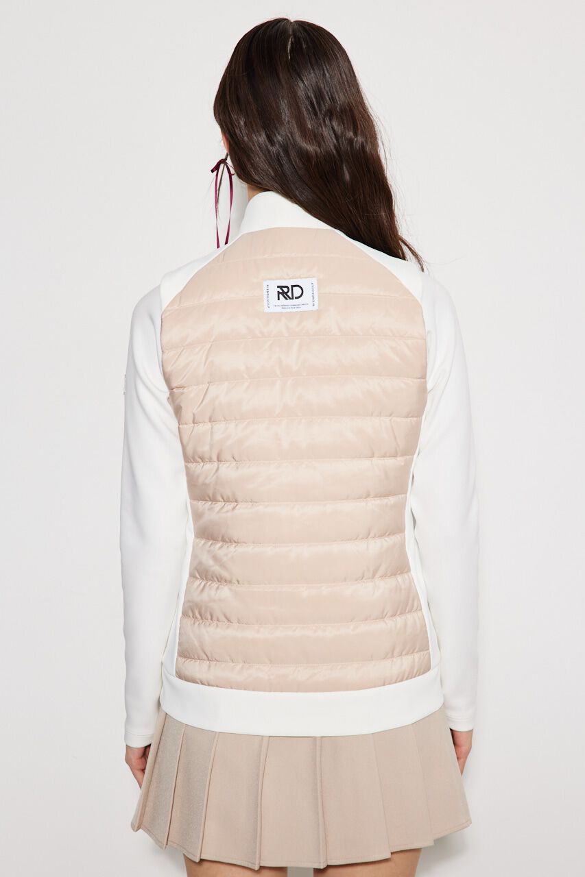 rienda「バイカラーパテッドベスト」|ダウンベスト・ベスト|