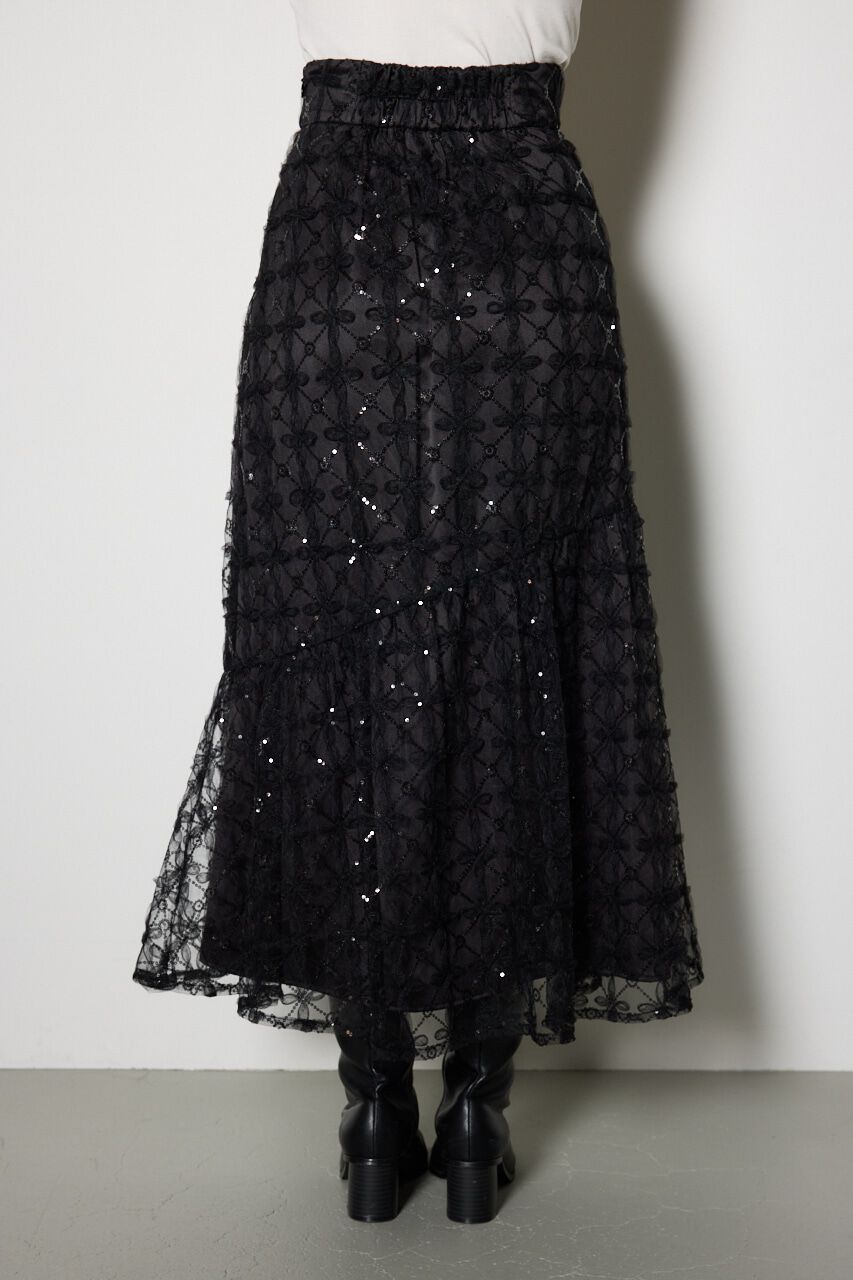 rienda「スパンコールチュールセミマーメイドスカート」|スカート|