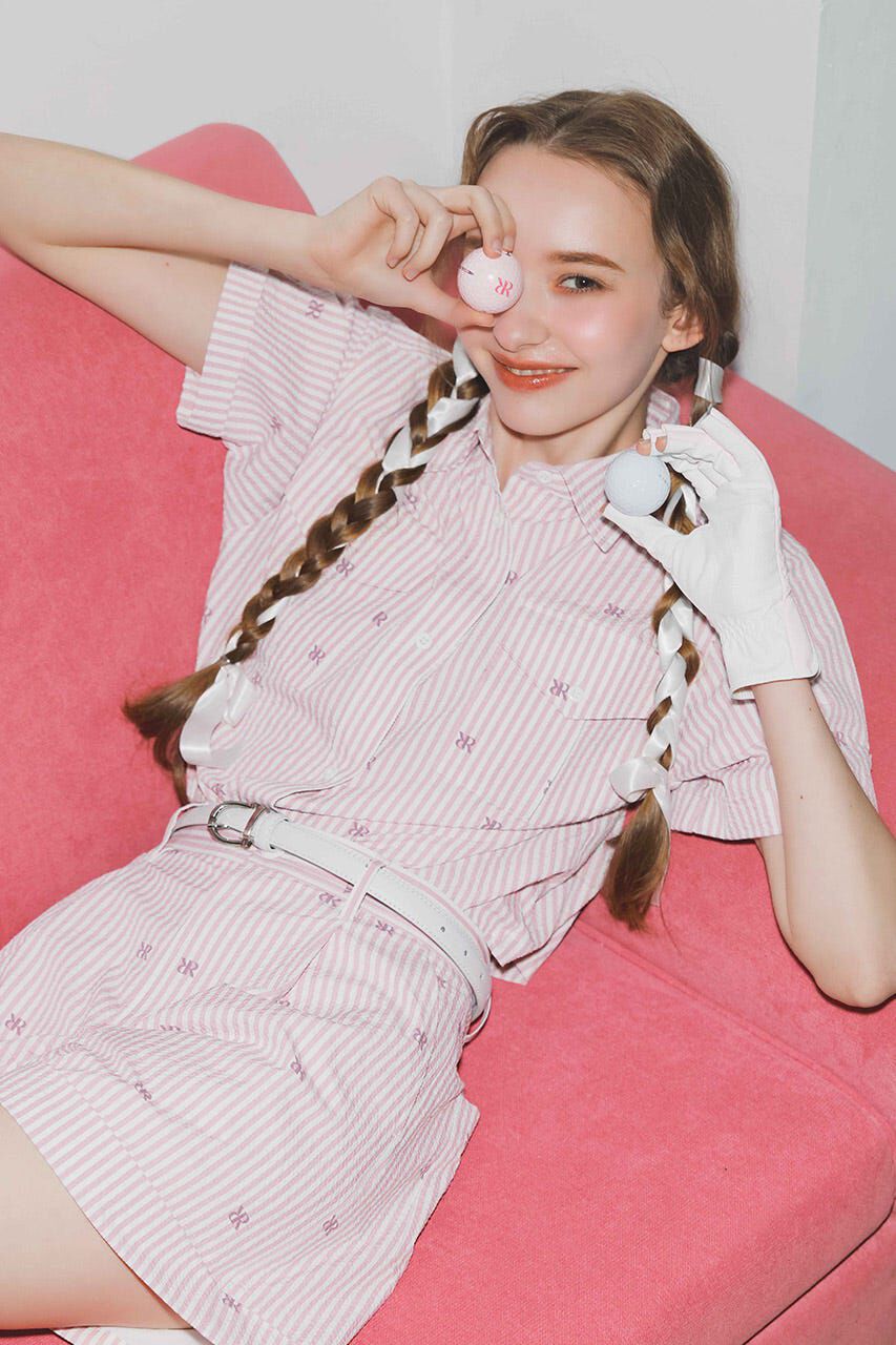 rienda「オリジナルロゴオープンカラーシャツ」|シャツ・ブラウス|PNK