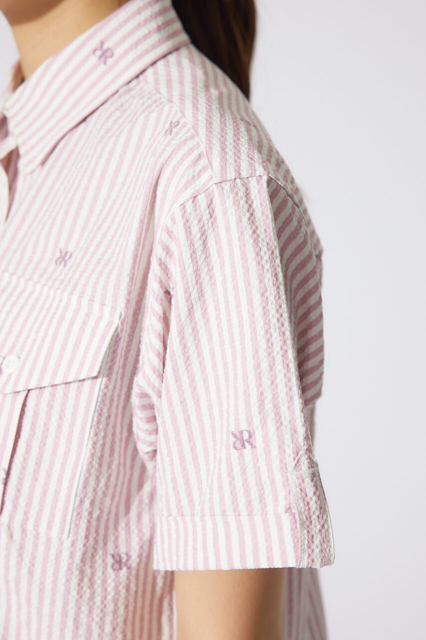 rienda「オリジナルロゴオープンカラーシャツ」|シャツ・ブラウス|