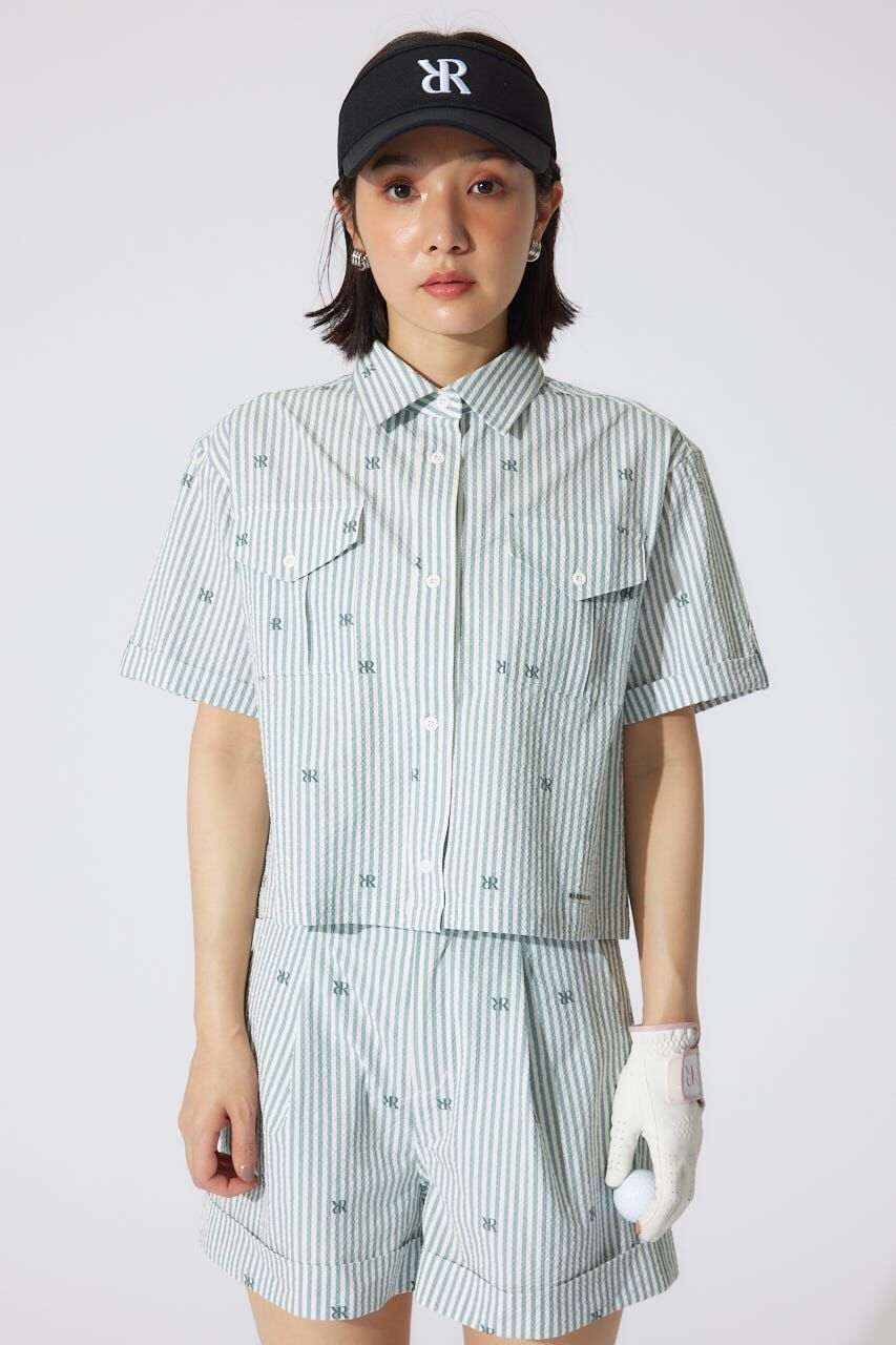 rienda「オリジナルロゴオープンカラーシャツ」|シャツ・ブラウス|