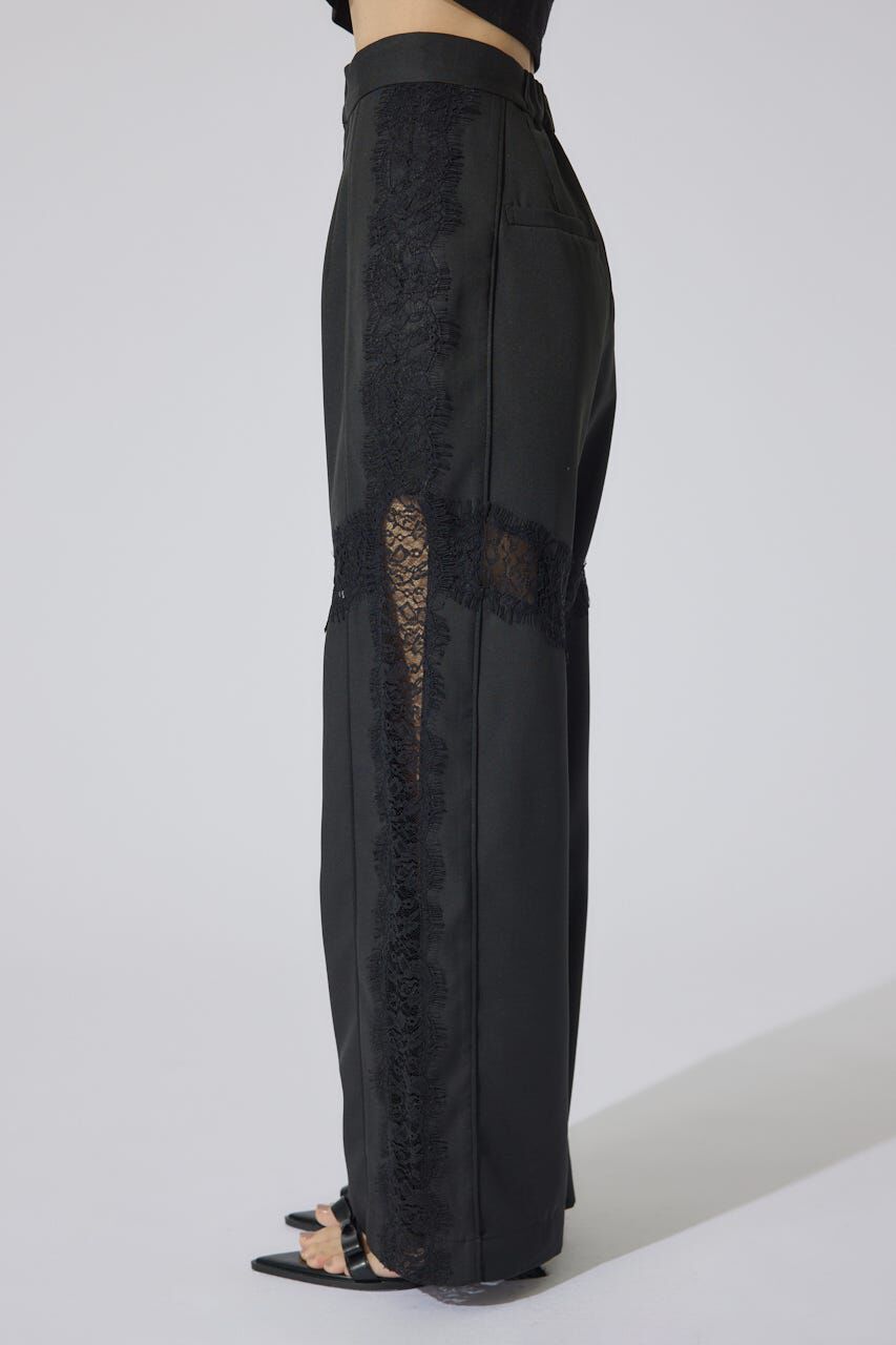 rienda「レースコンビジャストウエストストレートパンツ」|その他|