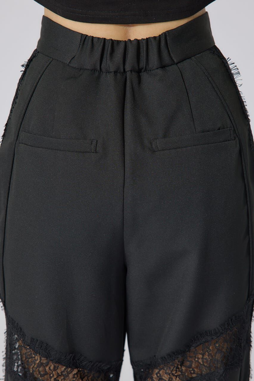 rienda「レースコンビジャストウエストストレートパンツ」|その他|