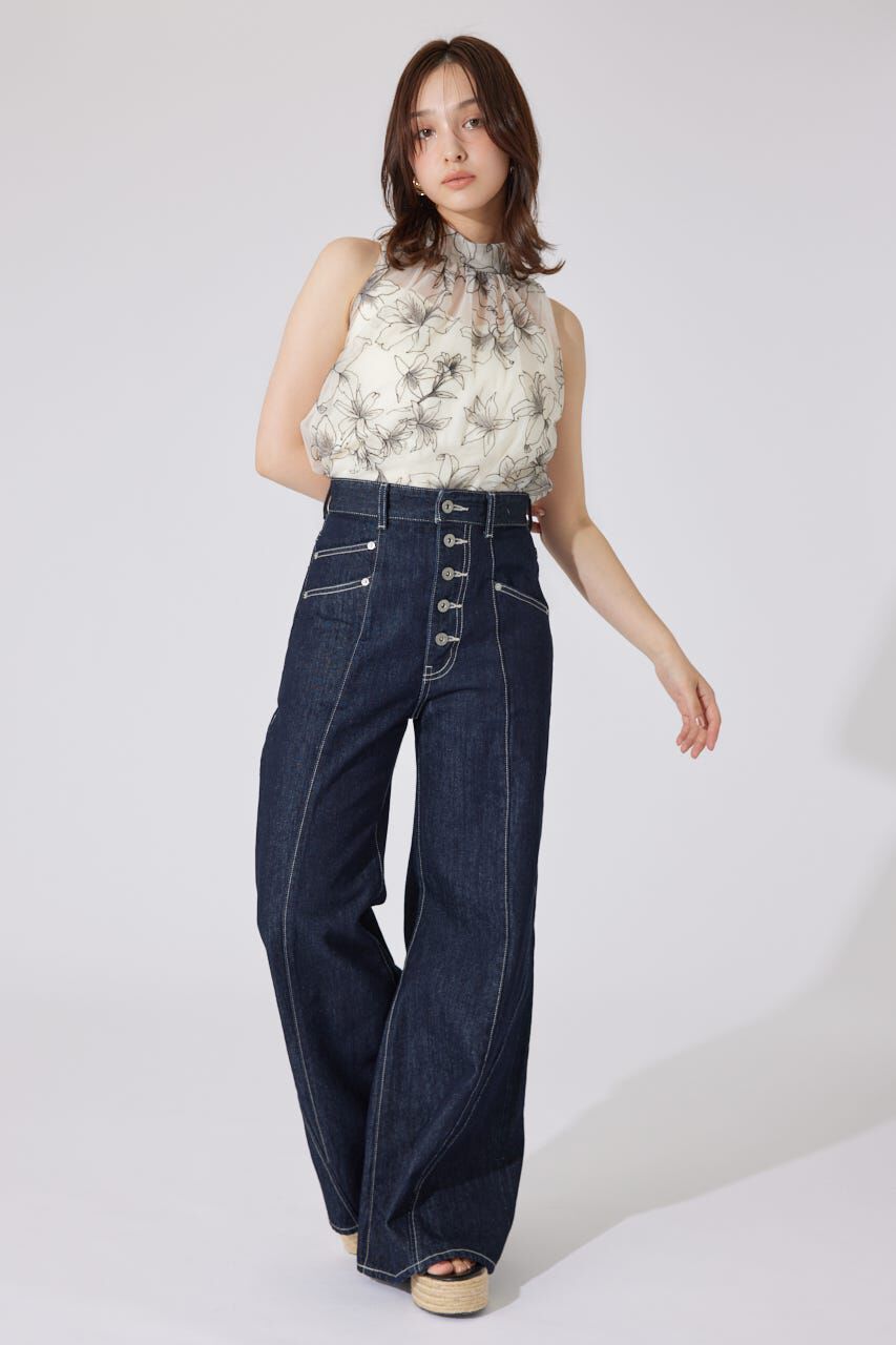 rienda「エンブロイダリーチュールブラウス」|シャツ・ブラウス|