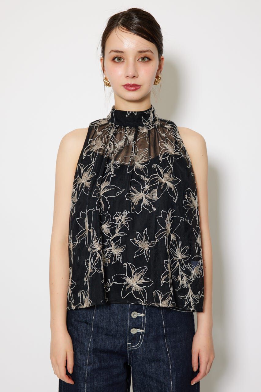 rienda「エンブロイダリーチュールブラウス」|シャツ・ブラウス|