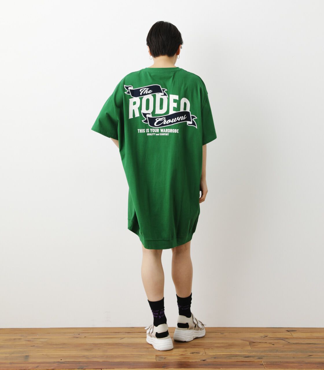 RODEO CROWNS「リボンロゴTシャツワンピース」|ワンピース|