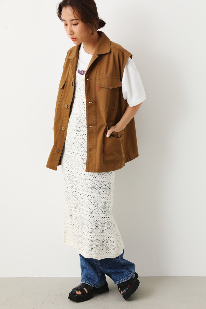 RODEO CROWNS「ミリタリーオーバーベスト」|ダウンベスト・ベスト|CAM