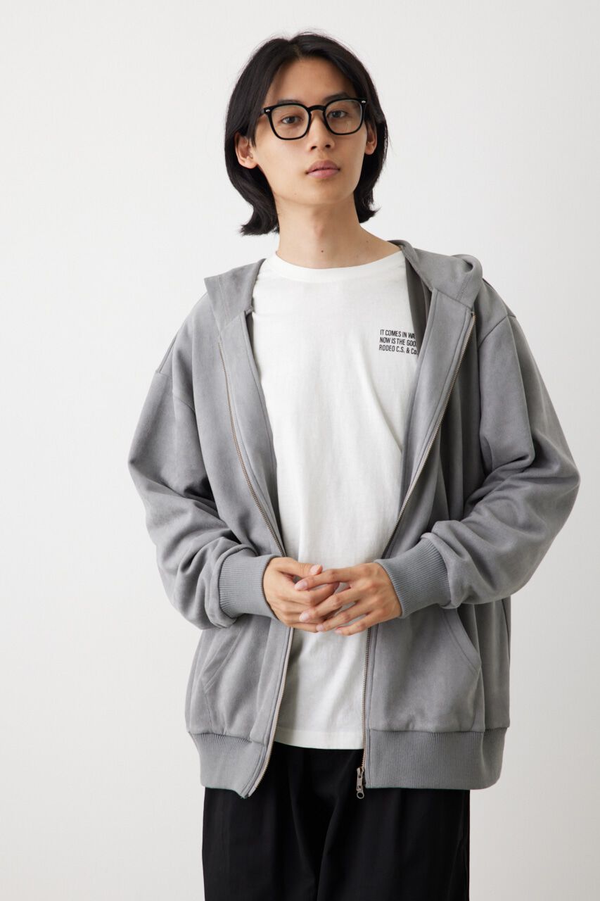 RODEO CROWNS「FAUX SUEDE ZIPパーカー」|その他|GRY