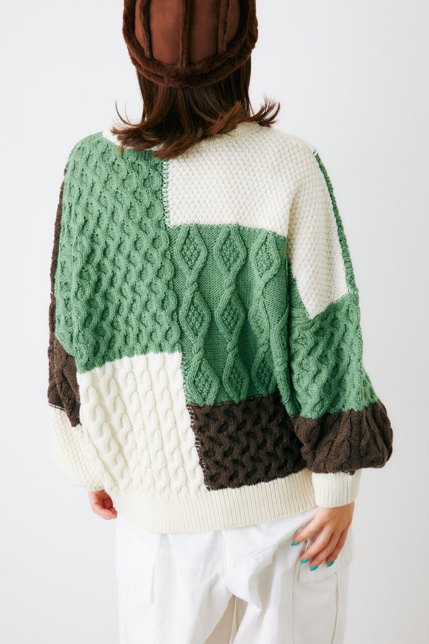 RODEO CROWNS「カスタムケーブルニットトップス」|ニット・セーター|