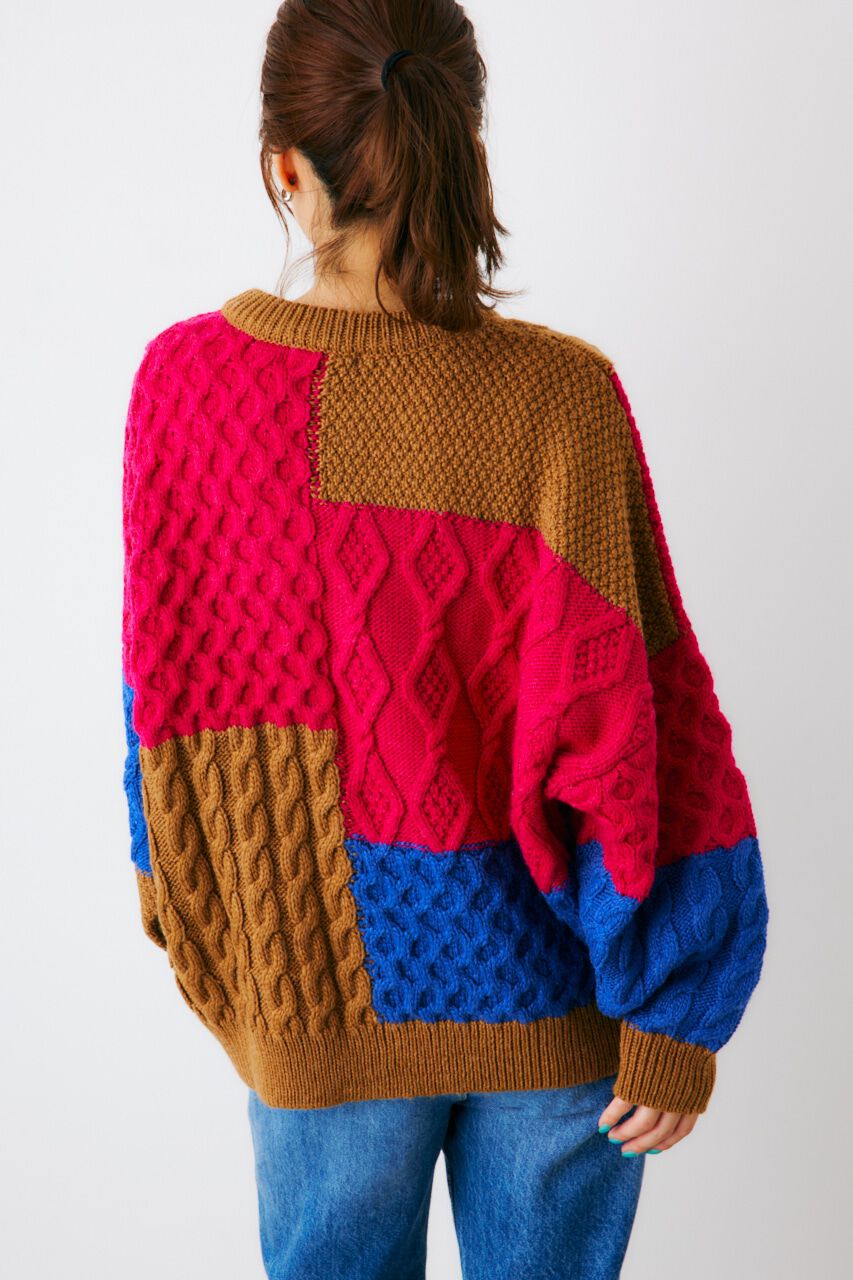 RODEO CROWNS「カスタムケーブルニットトップス」|ニット・セーター|