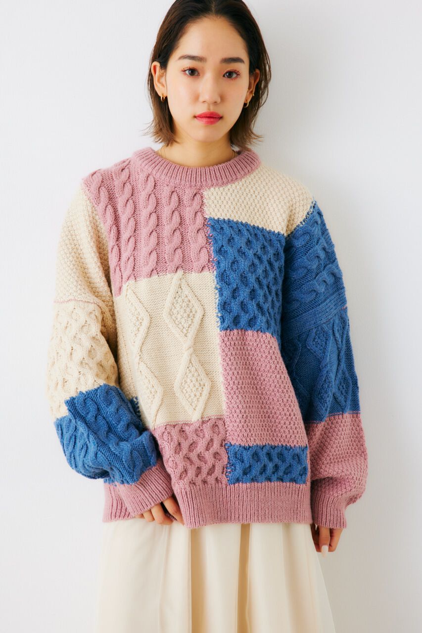 RODEO CROWNS「カスタムケーブルニットトップス」|ニット・セーター|