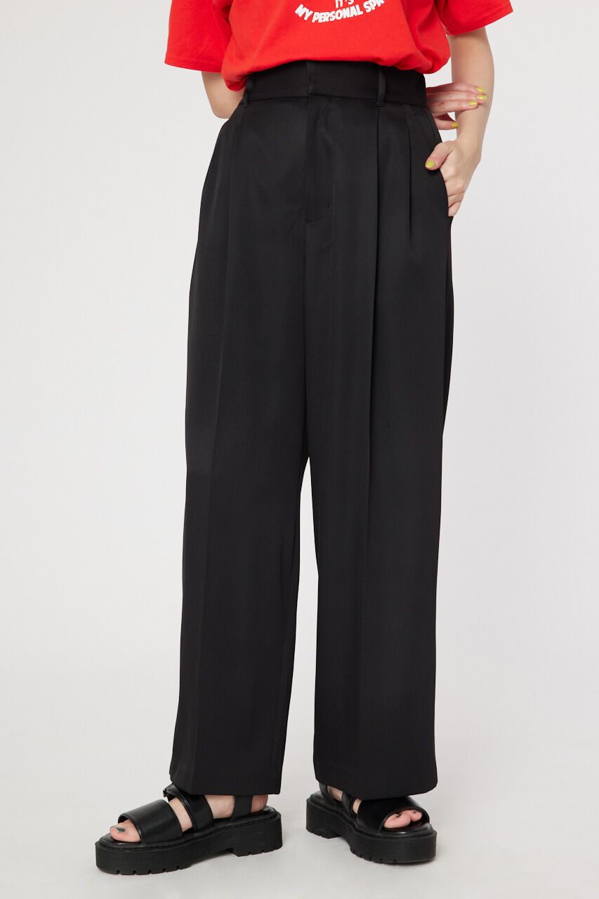 RODEO CROWNS「ダブルタックワイドスラックス」|その他|BLK